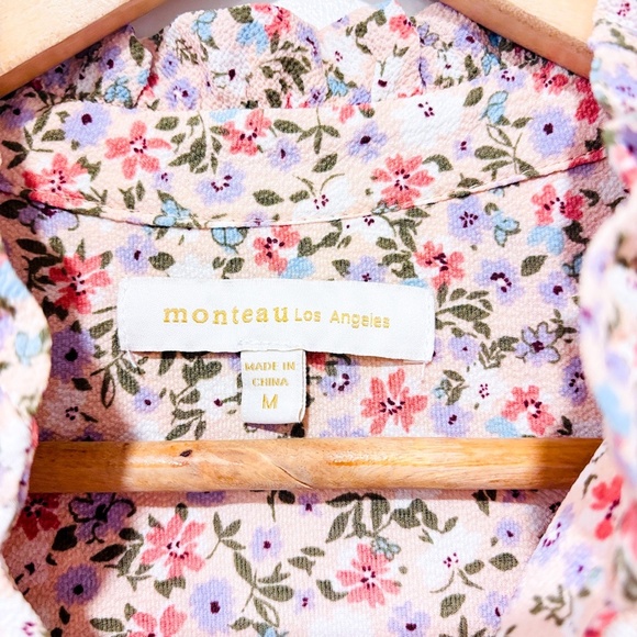 MONTEAU Pink floral dress - Picture 4 of 6